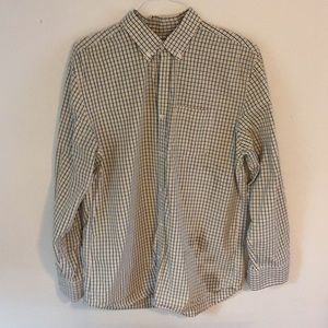 Yellow and blue button-down